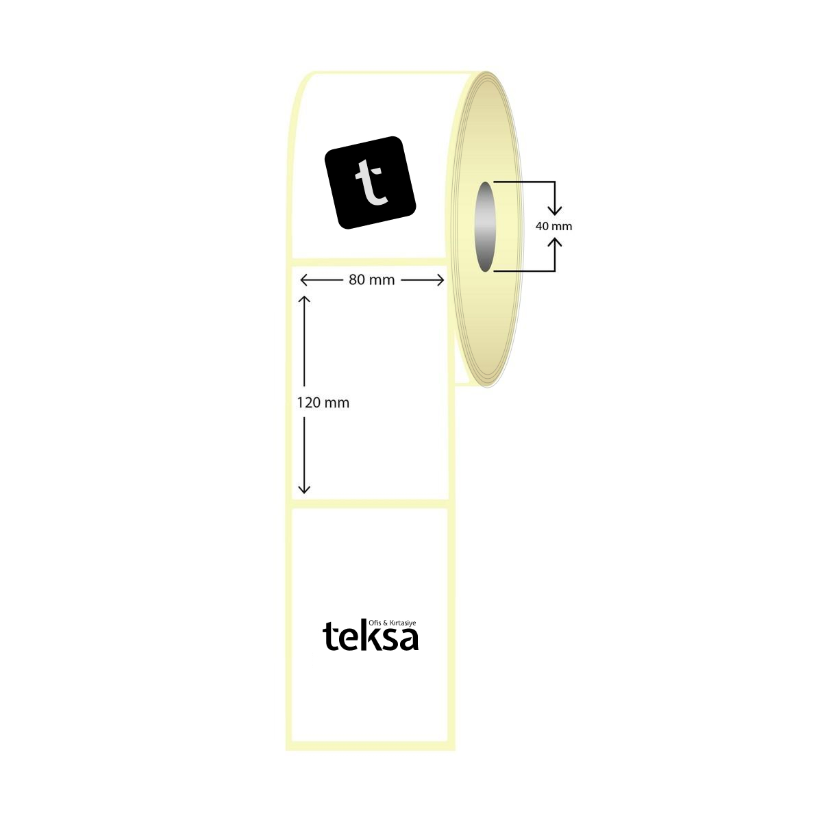 100X120 Kuşe Etiket ( 300 lü )